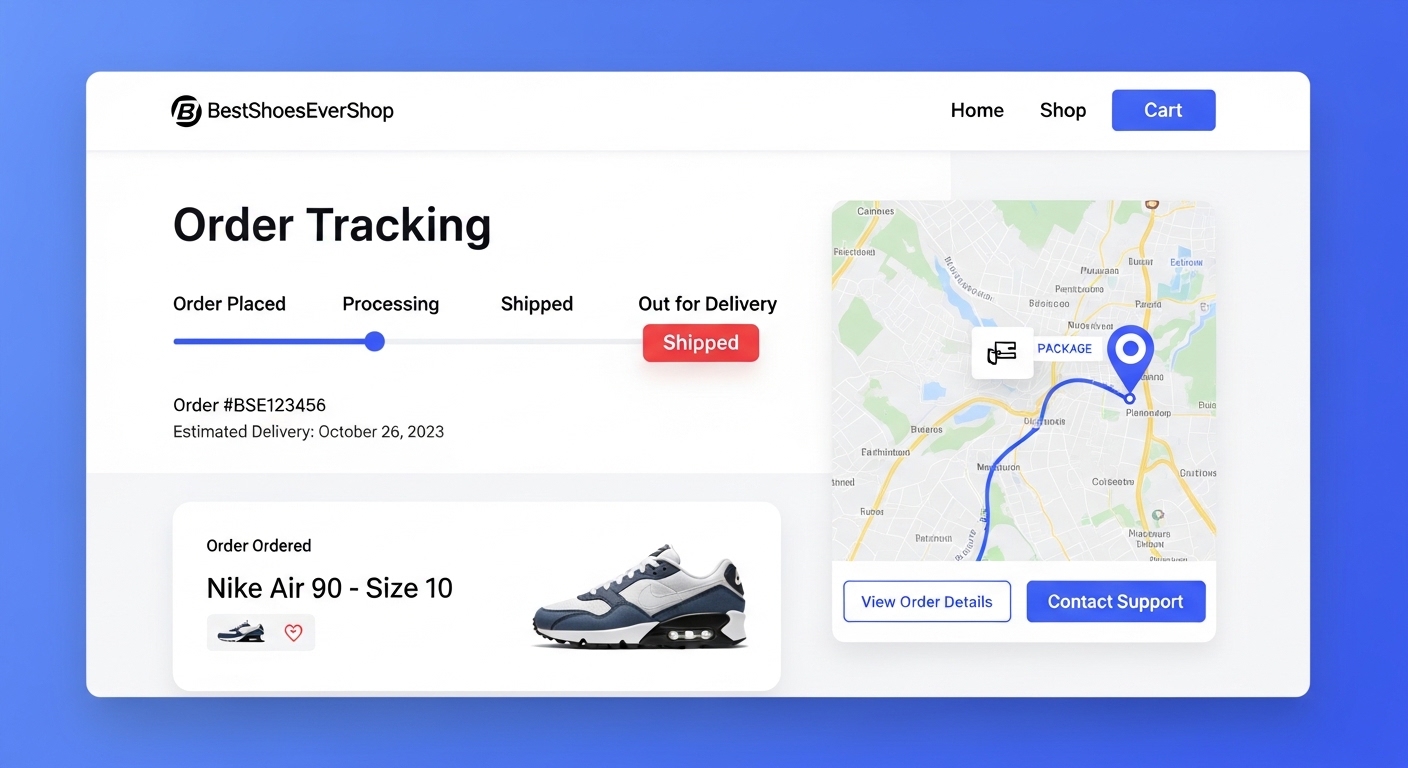 BestShoesEverShop Order Tracking