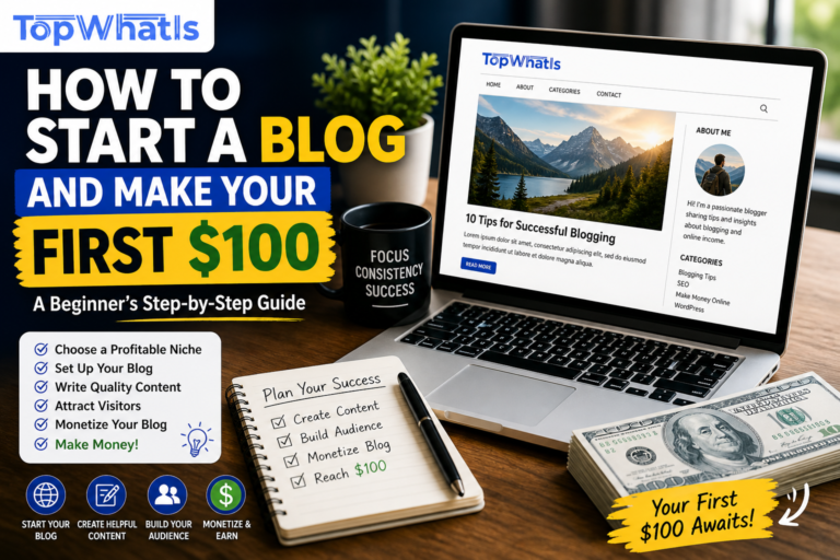 How to Start a Blog and Make Your First $100